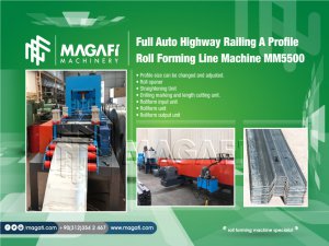 MAGAFi Machinery | Roll forming machines, Traffic sign plate mast production, Auto guardrail production